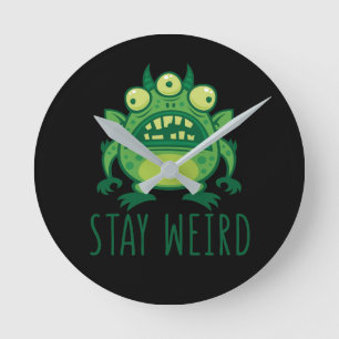 Blijf Alien Monster dragen Ronde Klok
