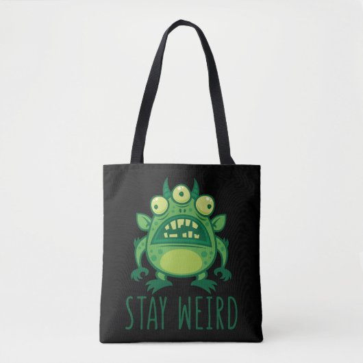 Blijf Alien Monster dragen Tote Bag (Voorkant)