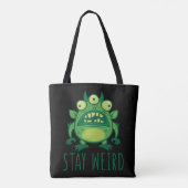 Blijf Alien Monster dragen Tote Bag (Achterkant)