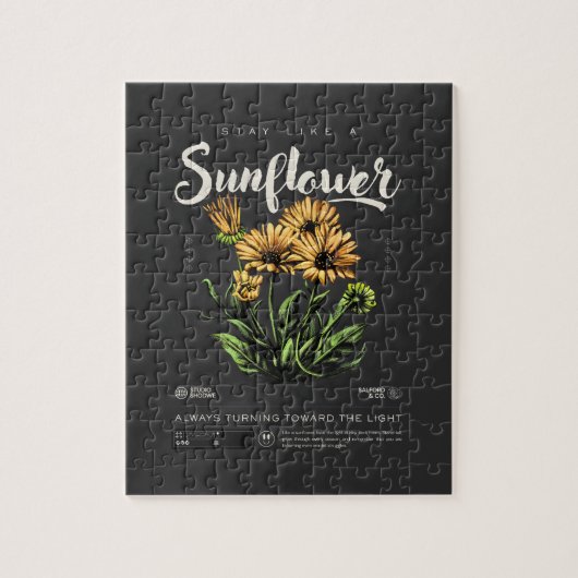 Blijf als een zonnebloem legpuzzel (Verticaal)