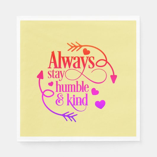 Blijf altijd humoristisch en houd het hart en de p servet (Voorkant)