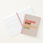 Blijf altijd nederig en vriendelijk Inspirerend Notitieboek (Binnen)