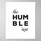 Blijf altijd nederig en vriendelijk positief leven poster (Voorkant)