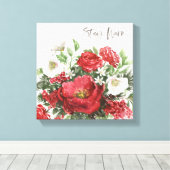 Blijf arm - Vakantievloeistoffen Canvas Afdruk (Insitu (Houten vloer))