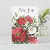 Blijf arm - Vakantievloemen Feestdagenkaart (Staand voorkant)