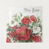 Blijf arm - Vakantievloemen Wandkleed (Voorkant (horizontaal))