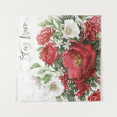 Blijf arm - Vakantievloemen Wandkleed (Voorkant)