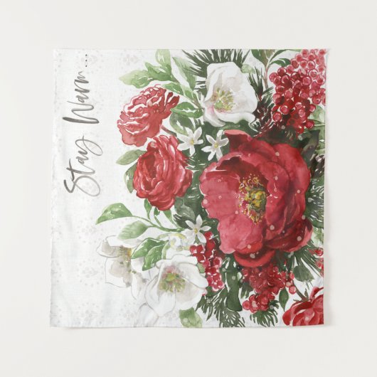 Blijf arm - Vakantievloemen Wandkleed (Voorkant)