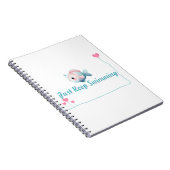 Blijf Axolotl zwemmen Notitieboek (Rechterzijde)