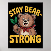 Blijf Beer-sterke illustratie Poster (Voorkant)