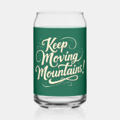 Blijf bergen Motivatie ontwerpen Blikvorm Glas (Voorkant)