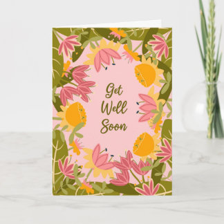 Blijf Beterschap Bloemen Kaart