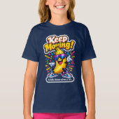 Blijf bewegen! – Dansende Disco Banaan T-shirt (Voorkant)