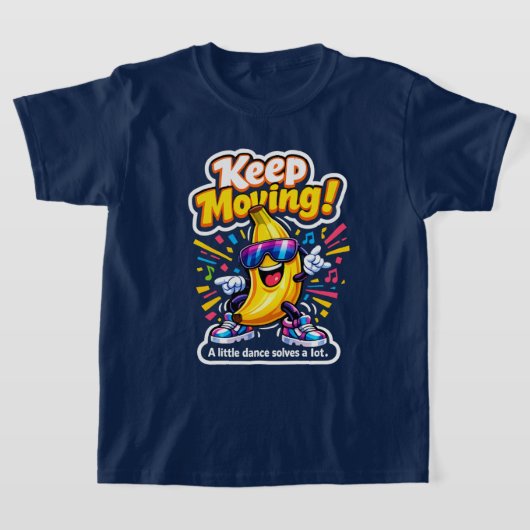 Blijf bewegen! – Dansende Disco Banaan T-shirt (Laagn)