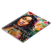 Blijf bewegen Melanin Vrouw Aanmoediging Quote Notitieboek (Linkerzijde)