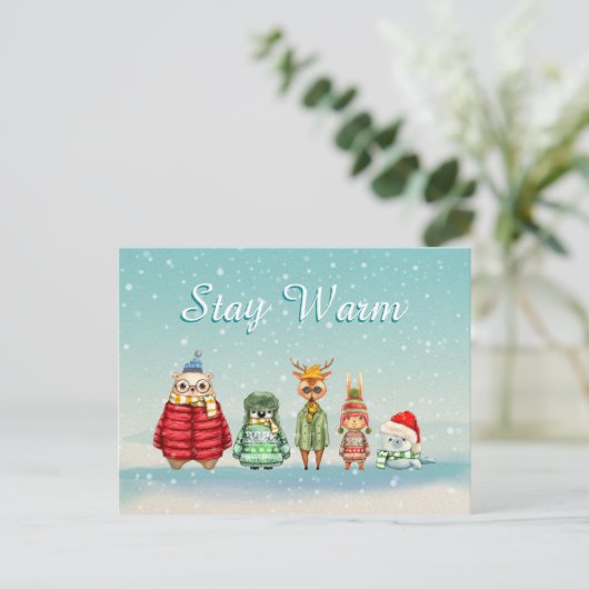 Blijf bewoond briefkaart (Staand voorkant)