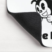 Blijf bezig Wees blij Bee Motivatie Cartoon Muismat (Hoek)