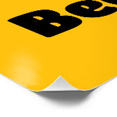 Blijf bezig Wees blij Bee Motivatie Cartoon Perfect Poster (Hoek)