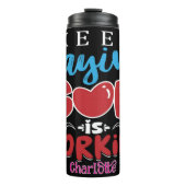 Blijf bidden God is aan het werk Thermosbeker (Voorkant)