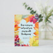 Blijf bidden Thanksgiving Briefkaart (Staand voorkant)