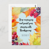 Blijf bidden Thanksgiving Briefkaart (Voorkant / Achterkant)