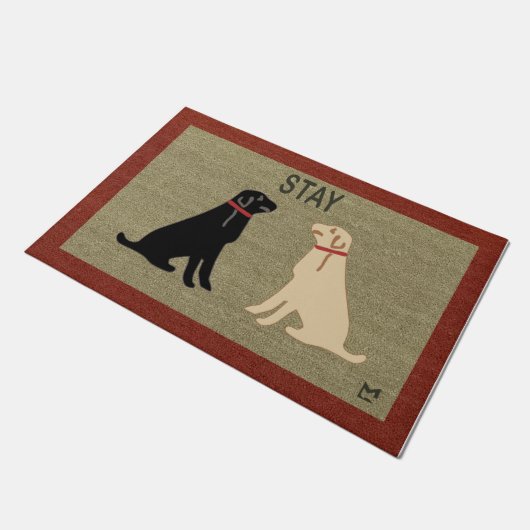 Blijf bij de hond: Mat, beste dier  Deurmat (Schuin)