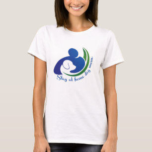 Blijf bij de hond thuis t-shirt