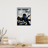 Blijf bij de Job! Amerikaanse krijgers op Battlefi Poster (Keuken)