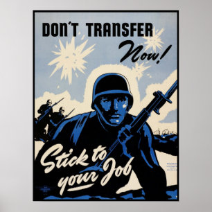 Blijf bij de taak! Amerikaanse krijgers op het sla Poster