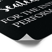 Blijf bij de volledige prestaties zitten poster (Hoek)