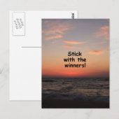 "Blijf bij de winnaars" Briefkaart (Voorkant / Achterkant)
