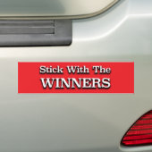 Blijf bij de winnende herstelslogan bumpersticker (Op auto)