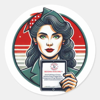 Blijf bij doel: voorbij klinkende Sticker! Ronde Sticker