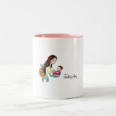 blijf bij elkaar tweekleurige koffiemok (Center)