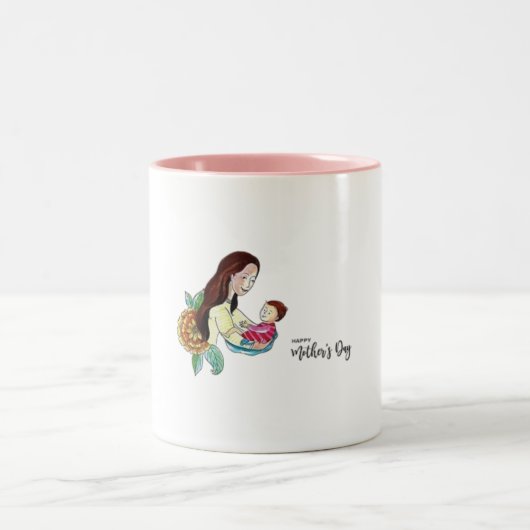 blijf bij elkaar tweekleurige koffiemok (Center)