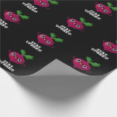 Blijf bij Funny Veggie Beet Pun Dark BG Cadeaupapier (Hoek)