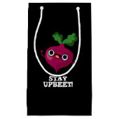 Blijf bij Funny Veggie Beet Pun Dark BG Klein Cadeauzakje (Voorkant)