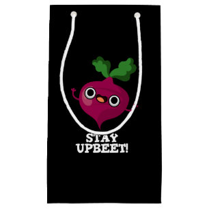 Blijf bij Funny Veggie Beet Pun Dark BG Klein Cadeauzakje