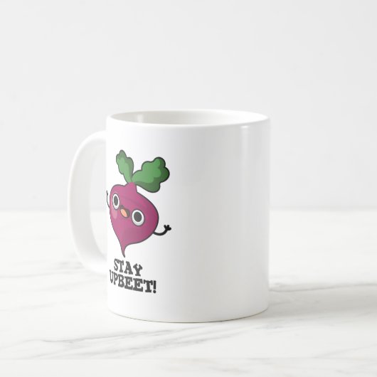 Blijf bij Funny Veggie Beet Pun Koffiemok (Voorkant links)