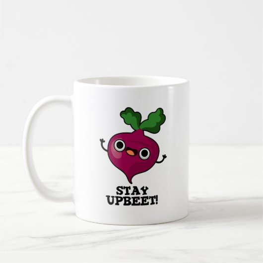Blijf bij Funny Veggie Beet Pun Koffiemok (Links)