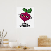 Blijf bij Funny Veggie Beet Pun Poster (Keuken)