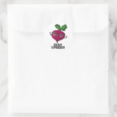 Blijf bij Funny Veggie Beet Pun Ronde Sticker (Tas)