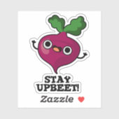 Blijf bij Funny Veggie Beet Pun Sticker (Vel)