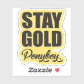 Blijf bij Gold Ponyboy Sticker (Vel)