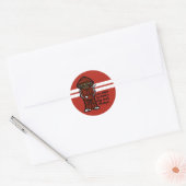 Blijf bij je bemanning. ronde sticker (Envelop)