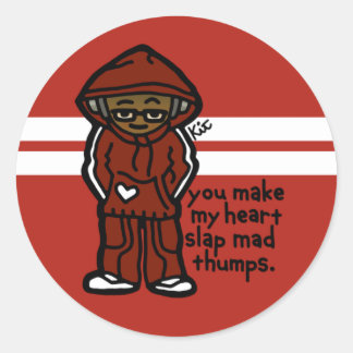 Blijf bij je bemanning. ronde sticker