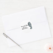 Blijf bij je mandataris ronde sticker (Envelop)