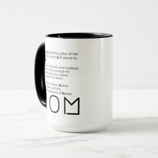 Blijf bij je moeder thuis - SAHM-gedicht Mok (Voorkant links)