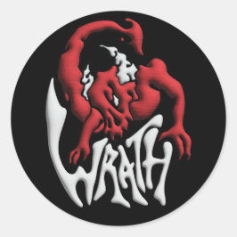 Blijf bij je Zonde Woede Ronde Sticker