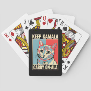 Blijf bij Kamala en Ga Door-A-La LA Kamala Harris Pokerkaarten